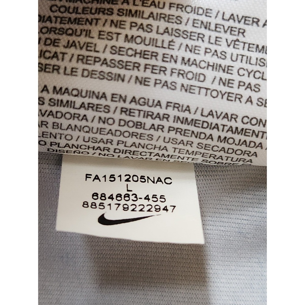 Nike Golf Polo Shirt Mens Large Blue Tour Performance‎ Moisture Wicking Stretch - Picture 9 of 13